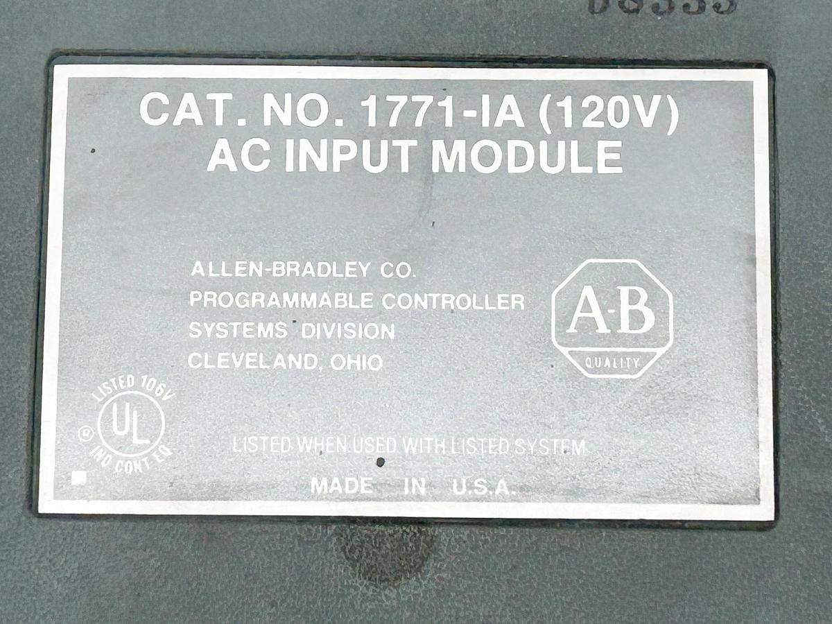 Used Lot of 2 Allen Bradley 1771-IA AC Input Module 120V 50/60Hz 7Ma