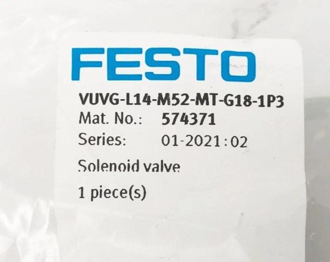 New Festo VUVG-L14-M52-MT-G18-1P3 Solenoid Valve 24VDC 574371