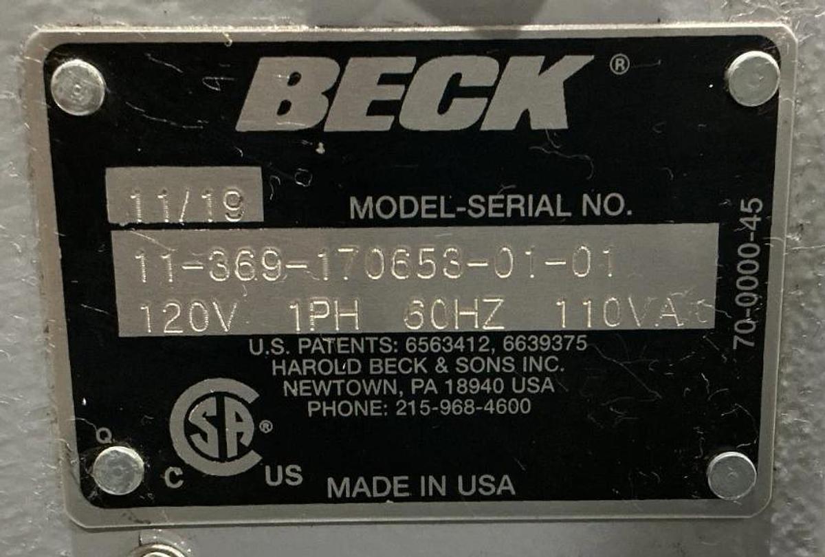 Used Beck 11-369 Rotary Actuator 1PH 120V 60HZ 110VA 20-2705-21