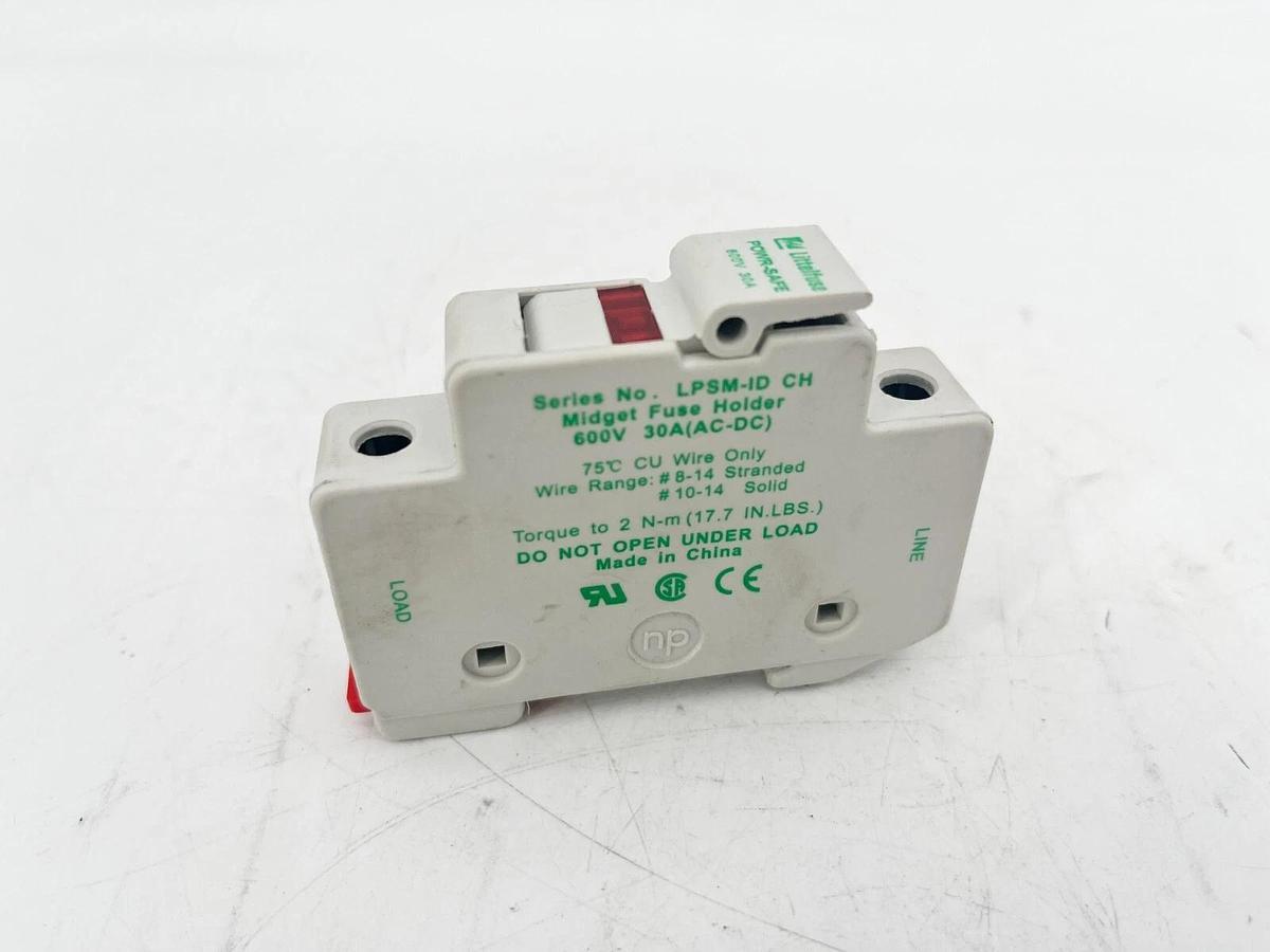 Used Littelfuse LPSM001ID Powr-Safe Dead Front Fuse Holder 30A 600V Max