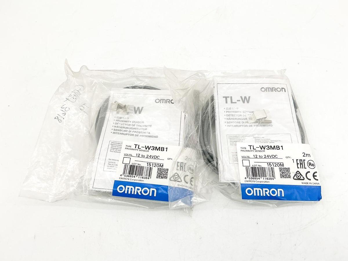 New Lot of 2 Omron TL-W3MB1 Proximity Sensor 12-24VDC 2M 15120M