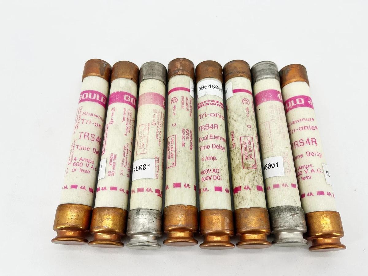 Lot of 8 New Gould Shawmut TRS4R Class RK5 Fuses 4A 600V