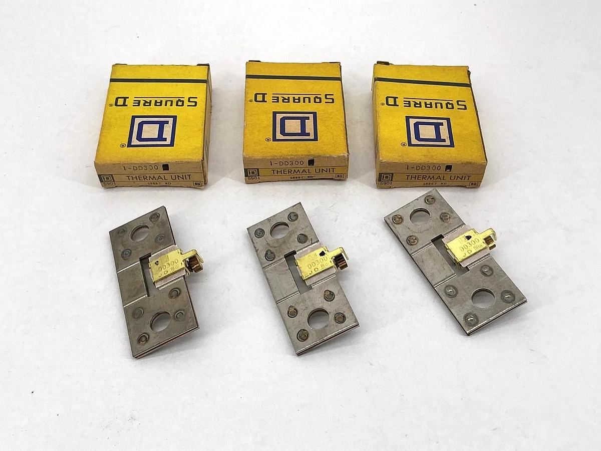 Lot of 3 New Square D 1-DD300 Overload Relay Thermal Unit DD300 58887