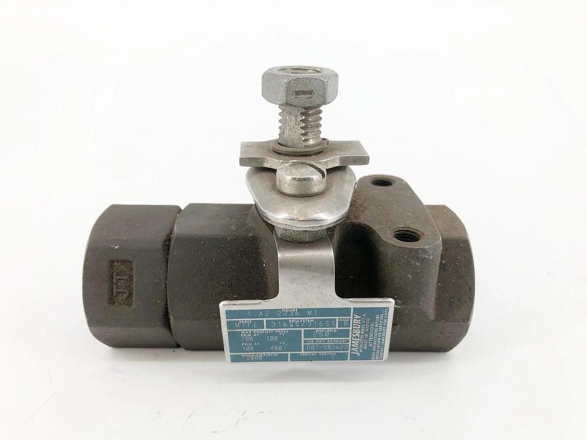 New Jamesbury 1 AZ 2236 MT Ball Valve 1" MTFE 316SS Ball/Stem - No Box