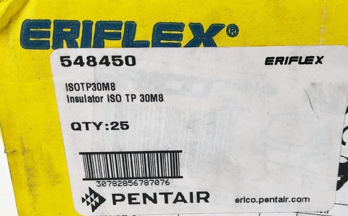 Box of 19 New NVent Eriflex 548450 Low Voltage Insulators ISO TP 30M8