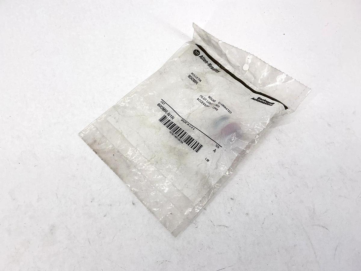 Lot of 2 New Allen Bradley 800MR-N1R Ser A Round Illumin Pilot Light Red Lens