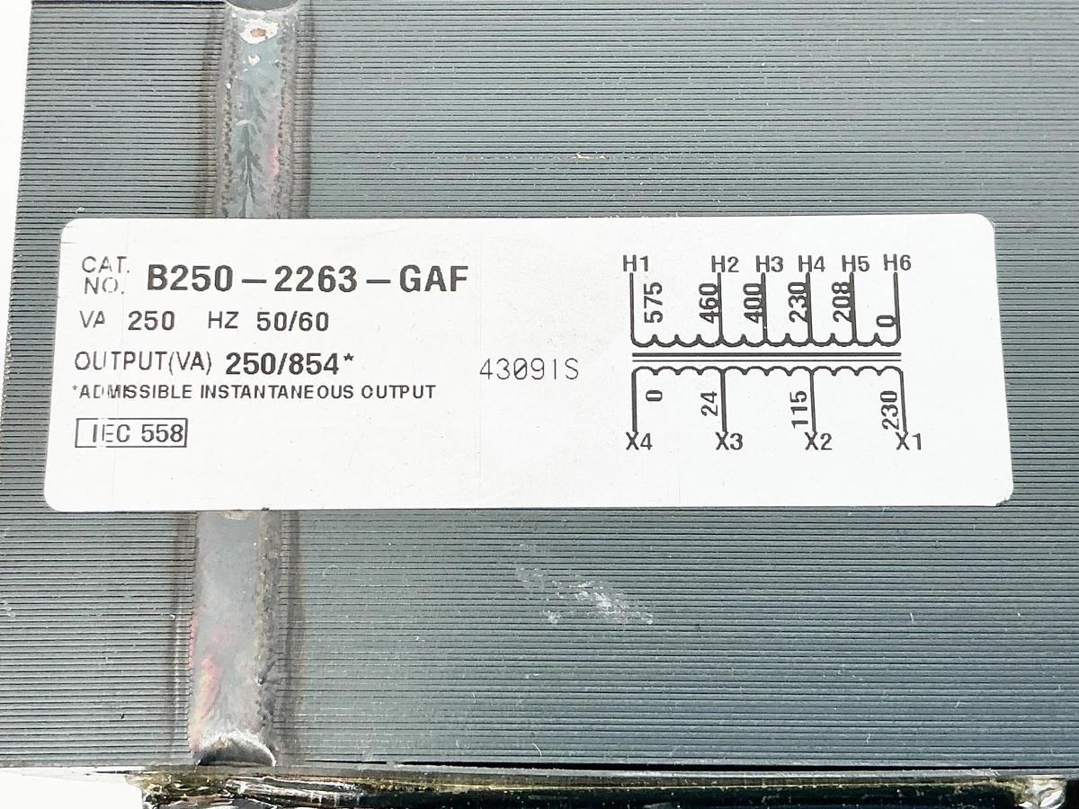 New Globaltran B250-2263-GAF Control Power Transformer 250VA 50/60Hz - No Box