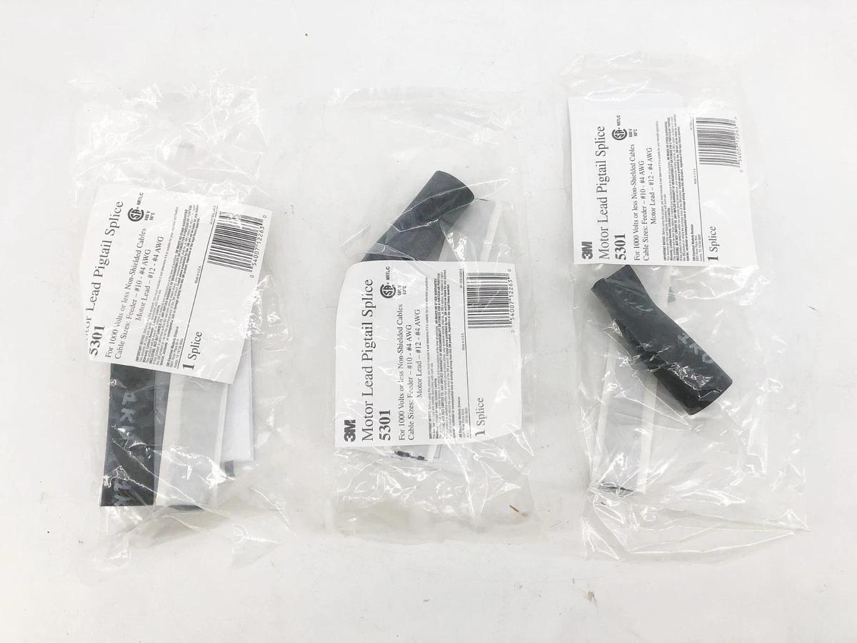 New 3M 5301 Motor Lead Pigtail Splice Kit 1000V or Less (3 Splices)