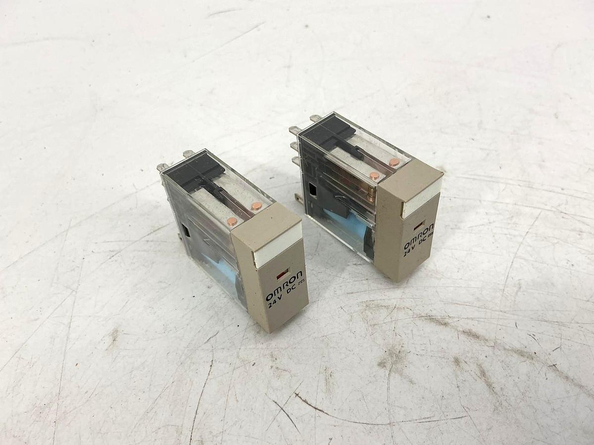 Lot of 2 New OMRON G2R-2-S DC24(S) Relay 2-Pole 8-Pin 5A 24VDC Coil G2R-2-S(S)