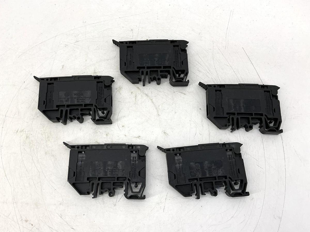 Used Lot of 5 Allen Bradley 1492-H7 Fuse Holding Terminal Block 1-Pole 500V