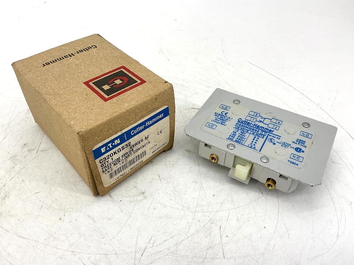 New Eaton Cutler-Hammer C320KGS32 Ser A2 Freedom Ser Base Aux Contacts 1NO-1NC