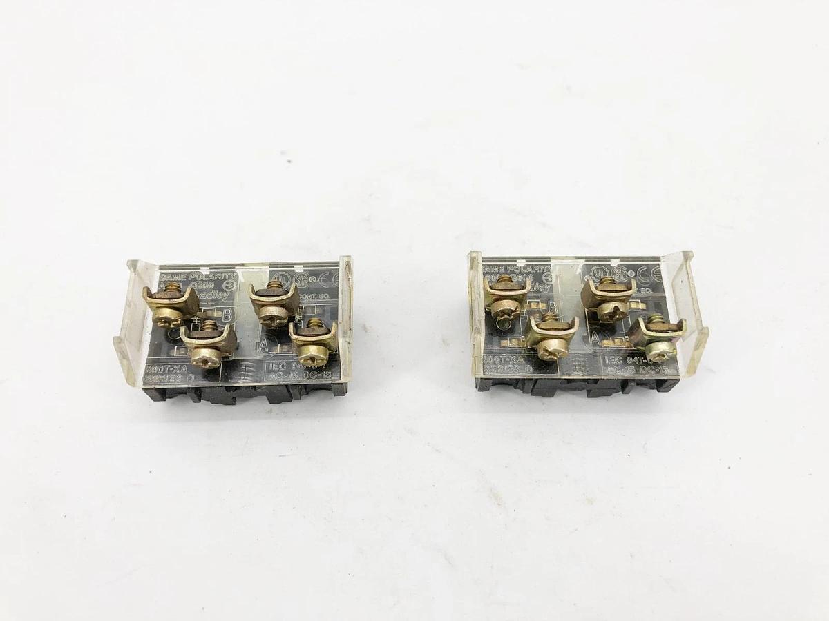 Lot of 2 New Allen Bradley 800T-XA Ser. D Contact Blocks 1 NO - 1 NC - No Box