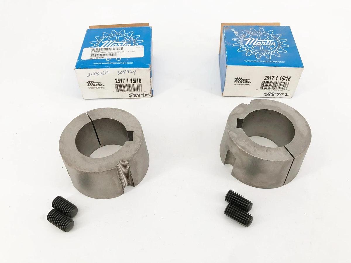 Lot of 2 New Martin 2517 1-15/16 Taper Lock Bushings