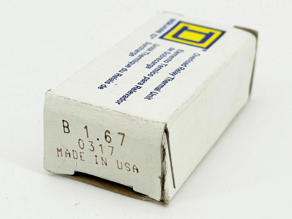 New Lot of 3 Square D B1.67 Heater Overload Relay