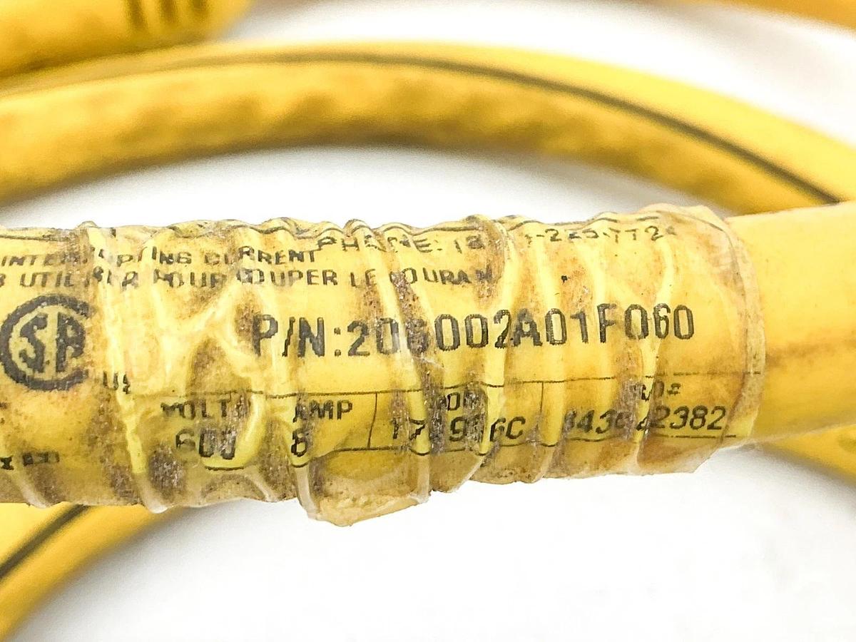 Woodhead 206002A01F060 Mini-Change Cordset 6P 600V 8A