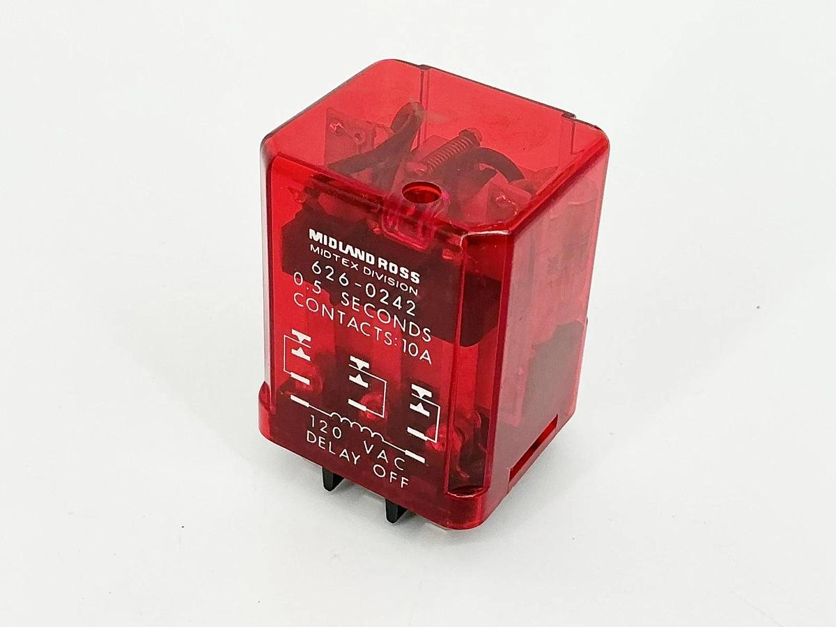 New Midland Ross 626-0242 Relay 0.5 Seconds 10A 120V 11Pin - No BOx