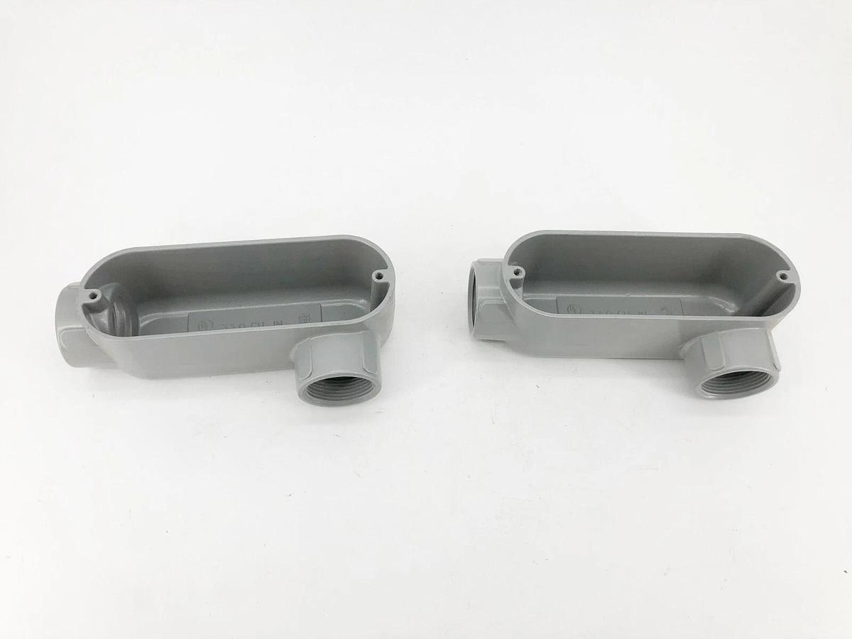 Lot of 2 New Appleton LL125-A 1-1/4" Aluminum Conduit Bodies Threaded Form 85