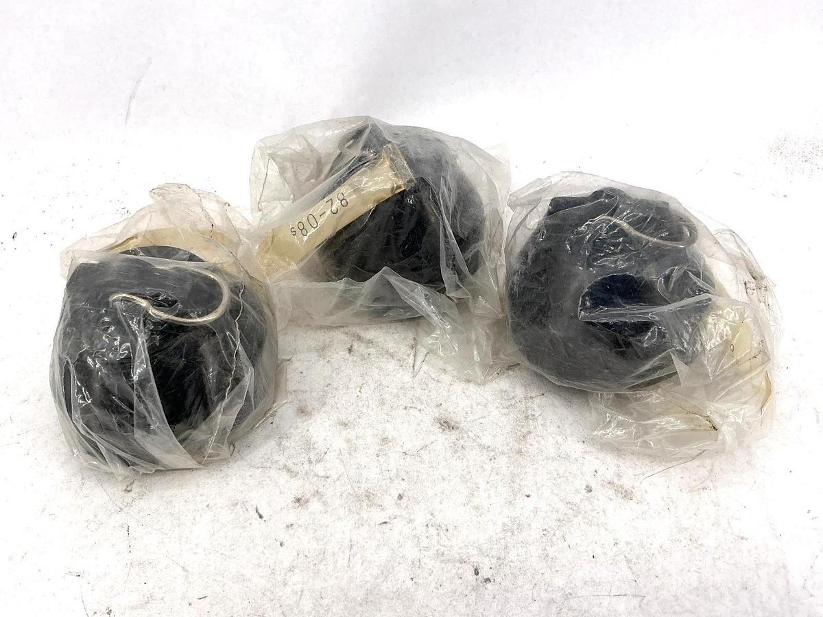 Lot of 3 New Elastimold 655-3 (BAG) Rubber Cap Black