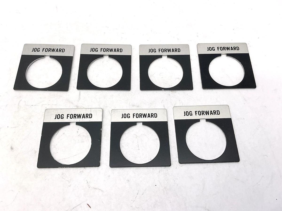 Lot of 7 New Allen Bradley 800T-X518 Ser A Legend Plate Jog-Forward Accessory