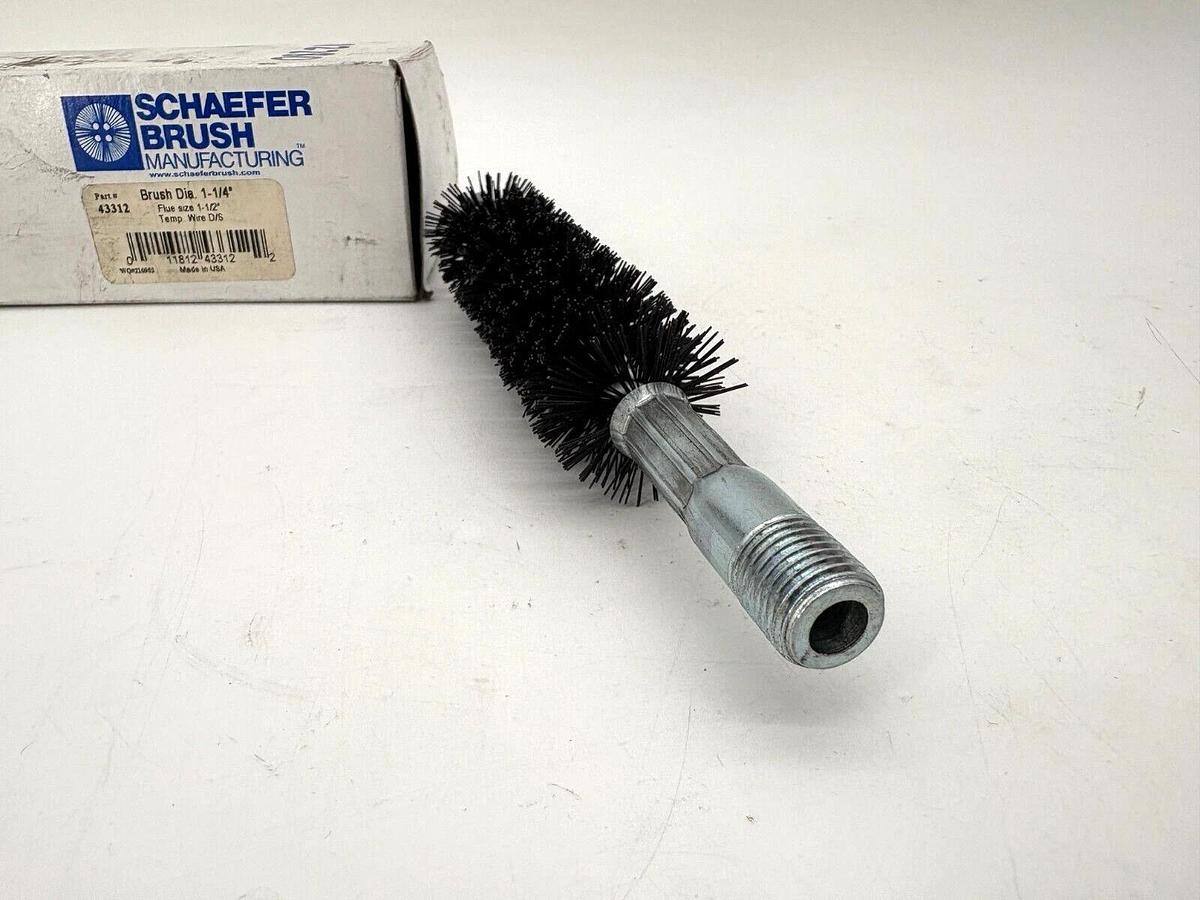 New Schaefer 43312 Flue Brush Tempered Wire 1-1/4" Brush Diameter