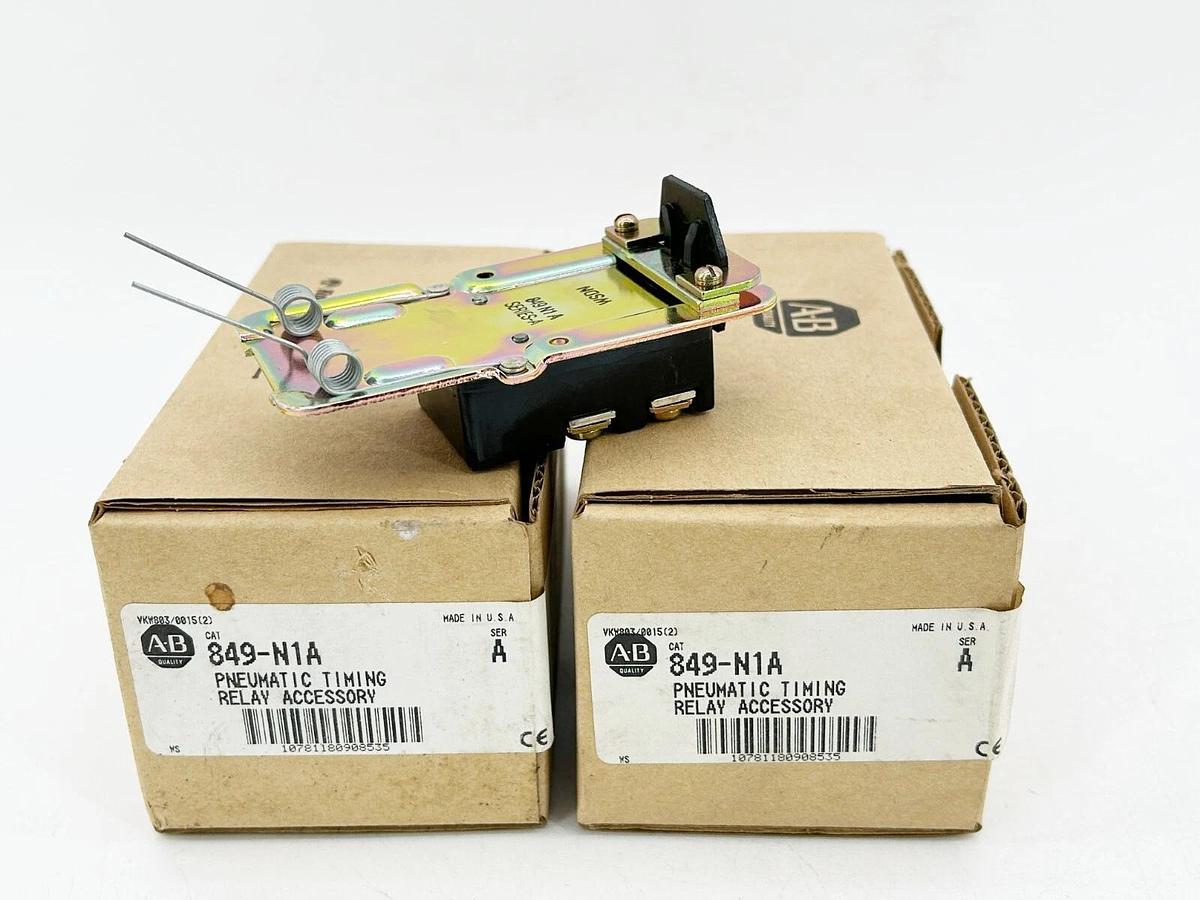 New Lot of 2 Allen Bradley 849-N1A Pneumatic Timing Relay Accessory