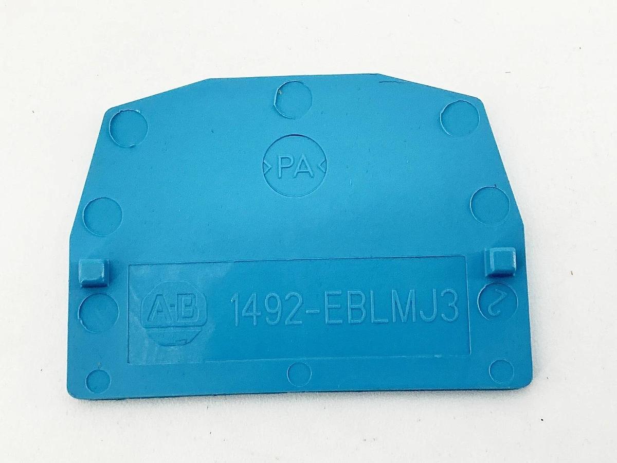 New Box of 48 Allen Bradley 1492-EBLMJ3-B End Barrier Blue Ser.A