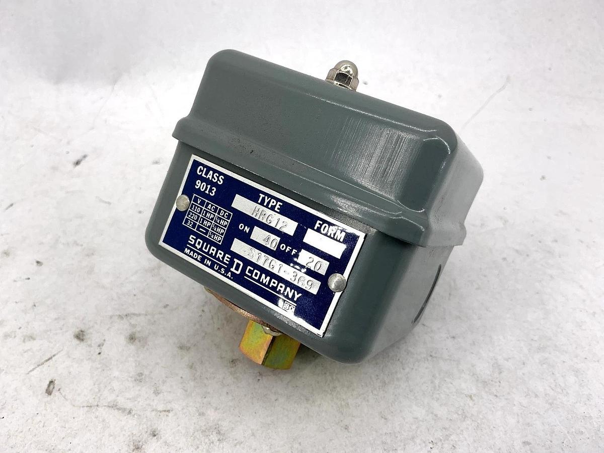 Square D 9013HRG-12 Pressure Switch Close 40 Open 20 9013HRG12 56084