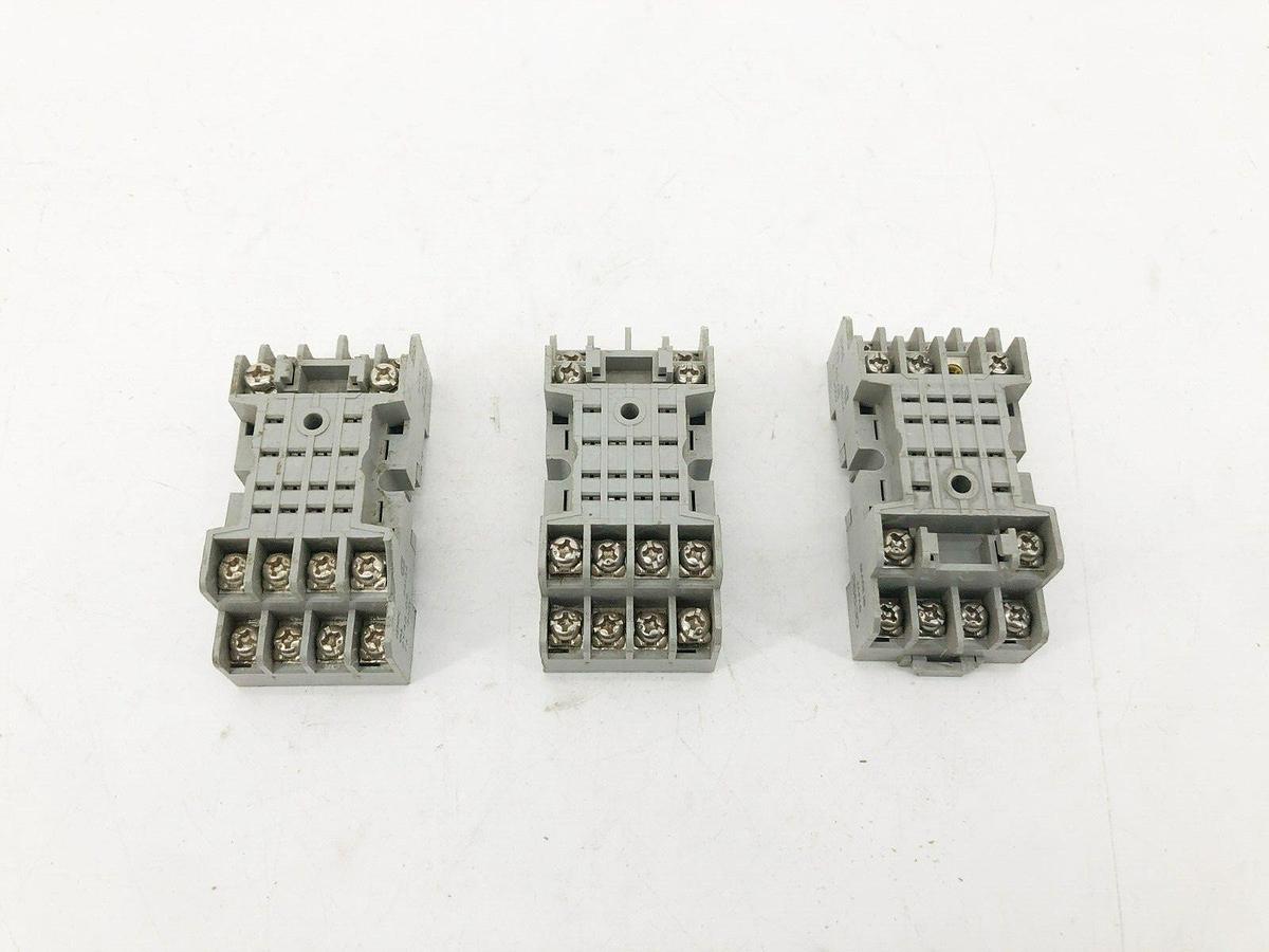 Used Lot of 3 Idec SY4S-05 Relay Base Sockets 7A 300V 14-Blade