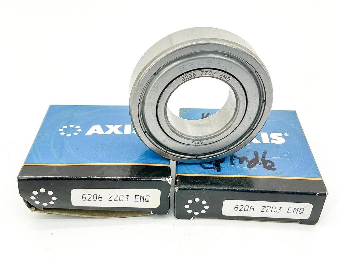 New Lot of 2 Axis 6206 ZZC3 EMQ Roller Bearing