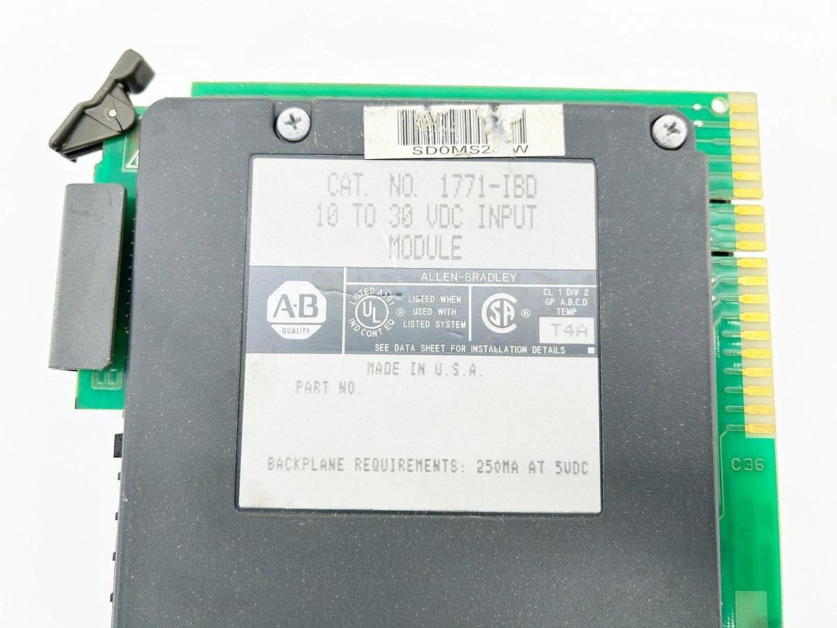 Used Allen Bradley 1771-IBD PLC Module 10-30VDC Input 16 Point PLC-5 Sink Wiring ARM