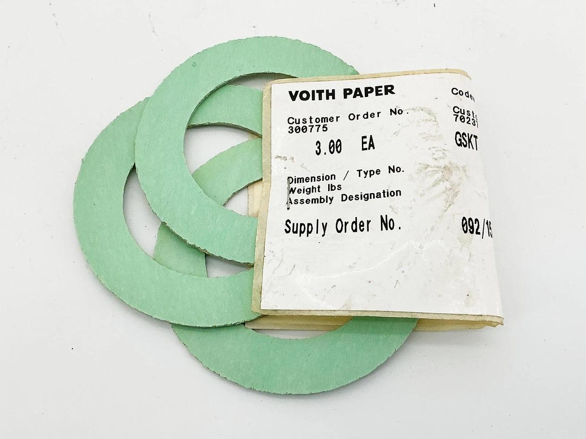 New Lot of 3 Voith Paper 155101 Gasket GSKT 02.161DX 03.30ODX 0.06 TK