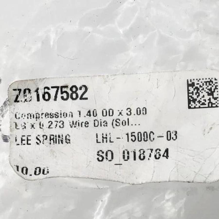 Lot of 2 New Lee Spring LHL-1500C-03 Compression Springs 1.4" OD 3" OAL - No Box