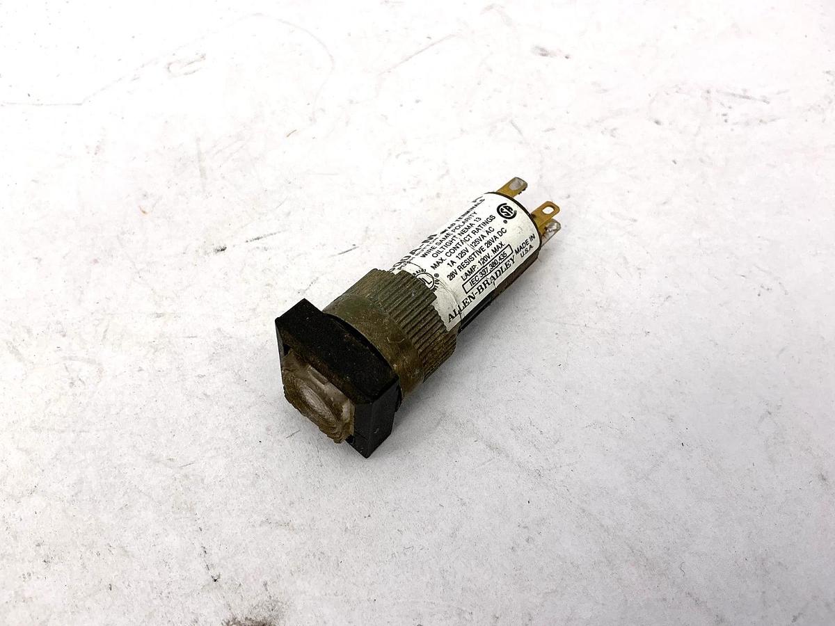 Used Lot of 3 Allen Bradley 800A-M Ser A Momentary Contact Pushbutton Square Clear