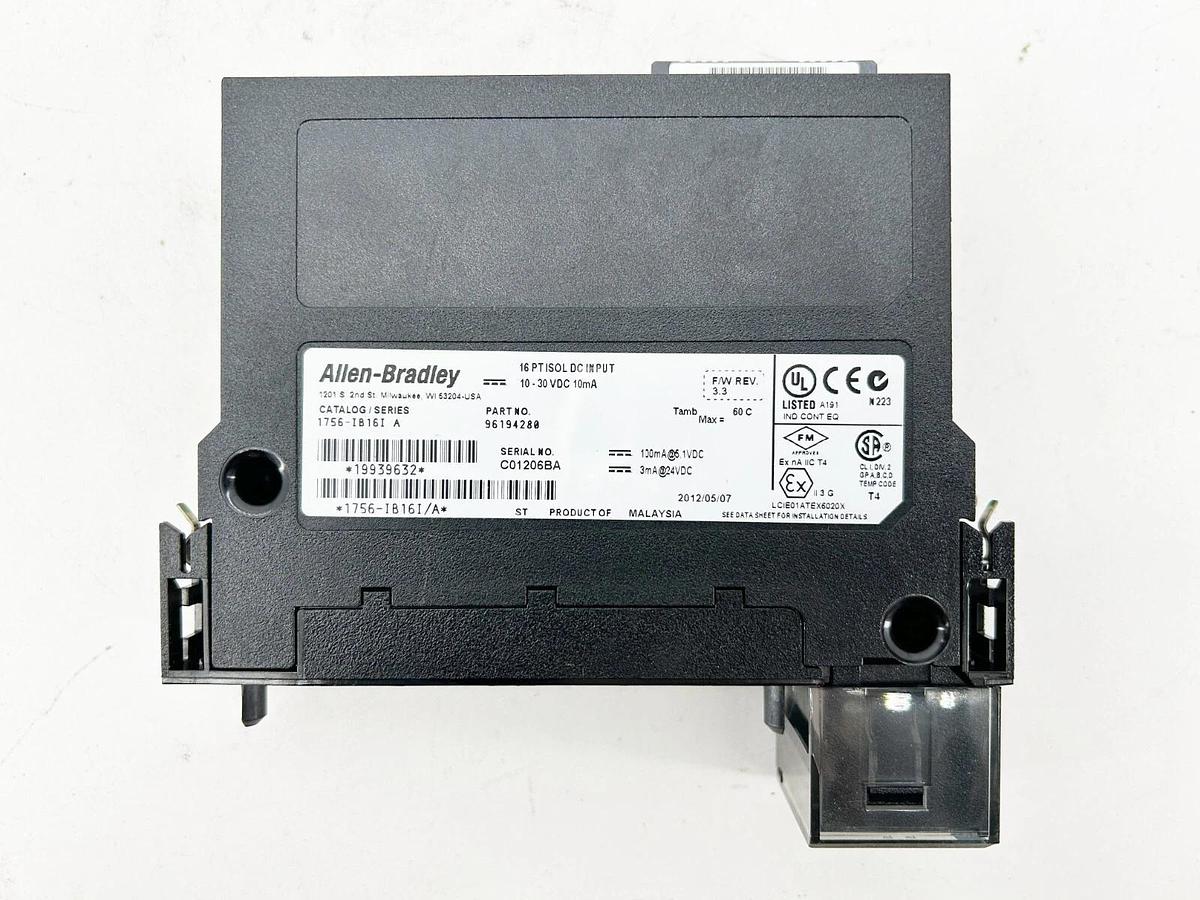 Used Allen Bradley 1756-IB16I ControlLogix 16PT ISOL DC INPUT 10-30VDC 10mA