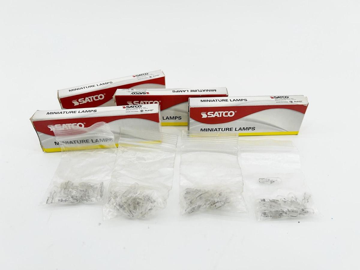 New Lot of 4 Satco S6902 Miniature Lamps 1.26W 6.3V T1 3/4 2000 HRS 86