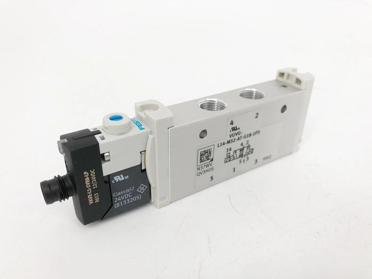 New Festo VUVG-L14-M52-AT-G18-1P3 Solenoid Valve 24VDC 574229 - No Box