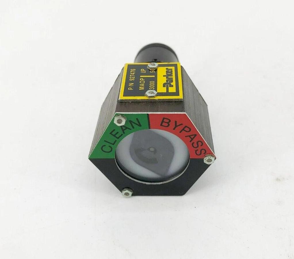 Used Parker 927476 Oil Filter Bypass Indicator Gauge