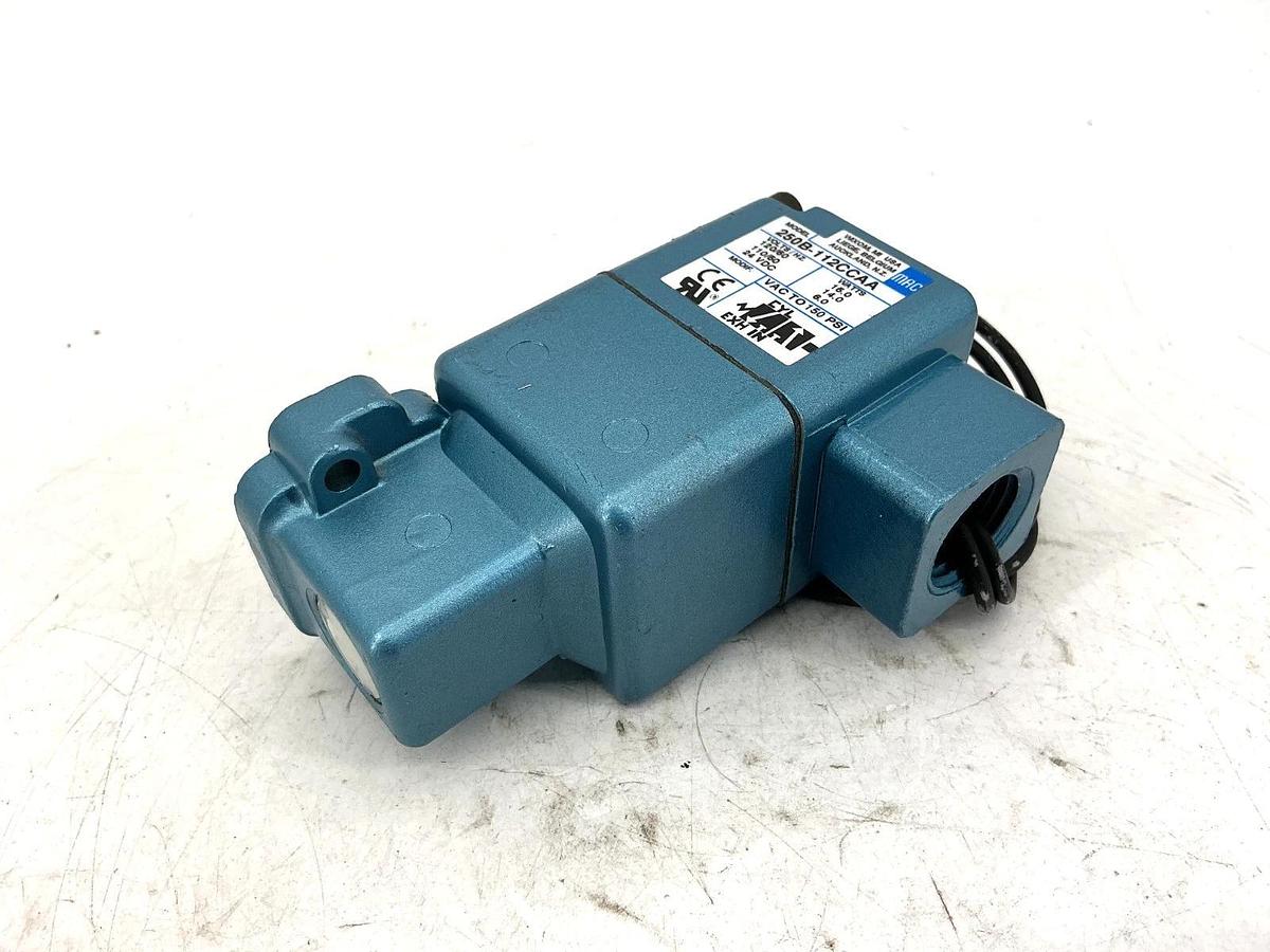 New MAC Valves 250B-112CCAA Solenoid Valve 15W 24VDC 150PSI 110/120V 250B-112CC