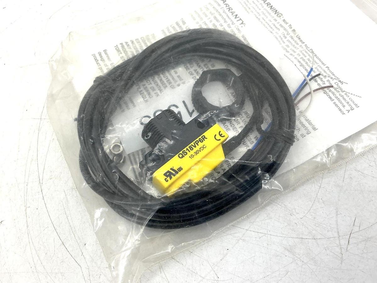 New Banner Engineering QS18VP6R Photoelectric Sensor 4-Wire 10-30VDC 61624