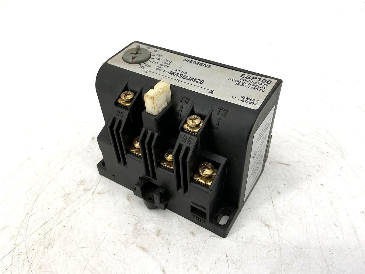 New Siemens 48ASU3M20 Ser C Overload Relay Solid State 3PH 100-270FLA - No Box