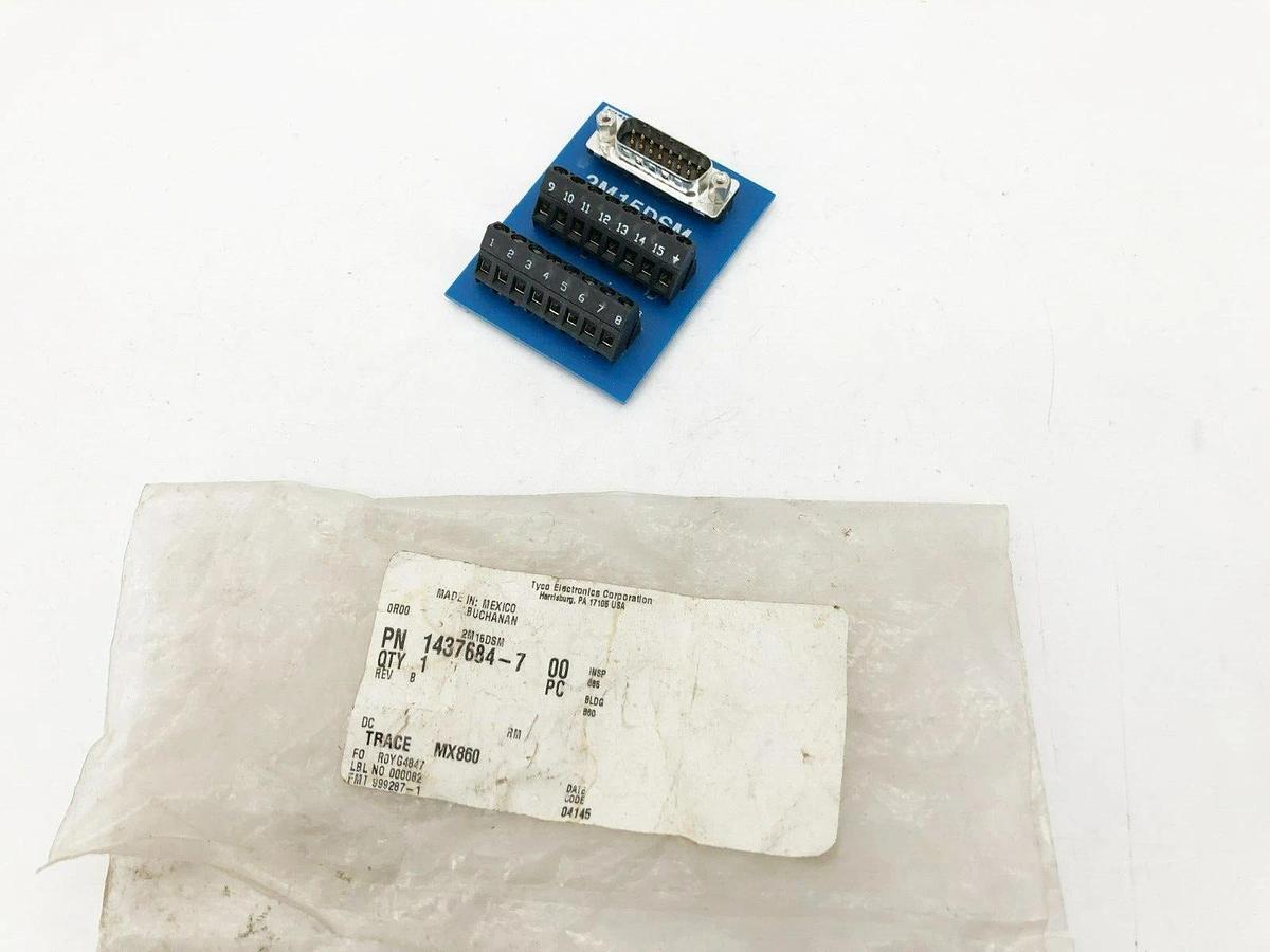 New Augat 2M15DSM Interface Module 15 Pin Male Tyco 1437684-7