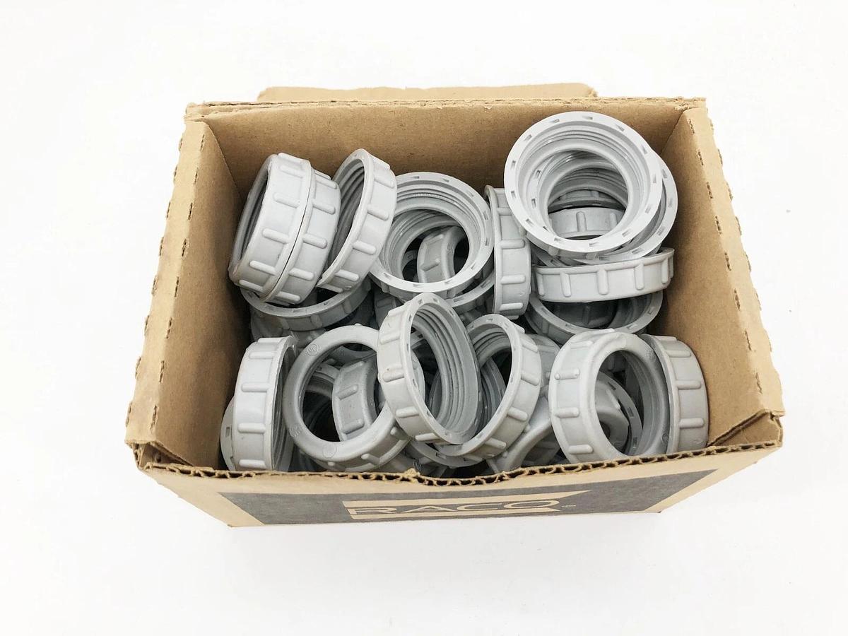 Box of 40 New Hubbell Raco 1405 Insulated Bushings Polypropylene
