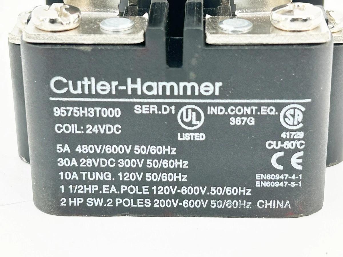 New Cutler Hammer 9575H3T000 General Purpose Relay Coil 24VDC 3000 Series