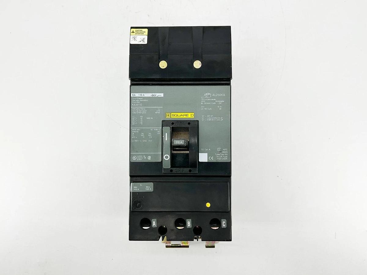 New Square D KA36110 Circuit Breaker 110A 3 Pole 600V KA Frame - No Box