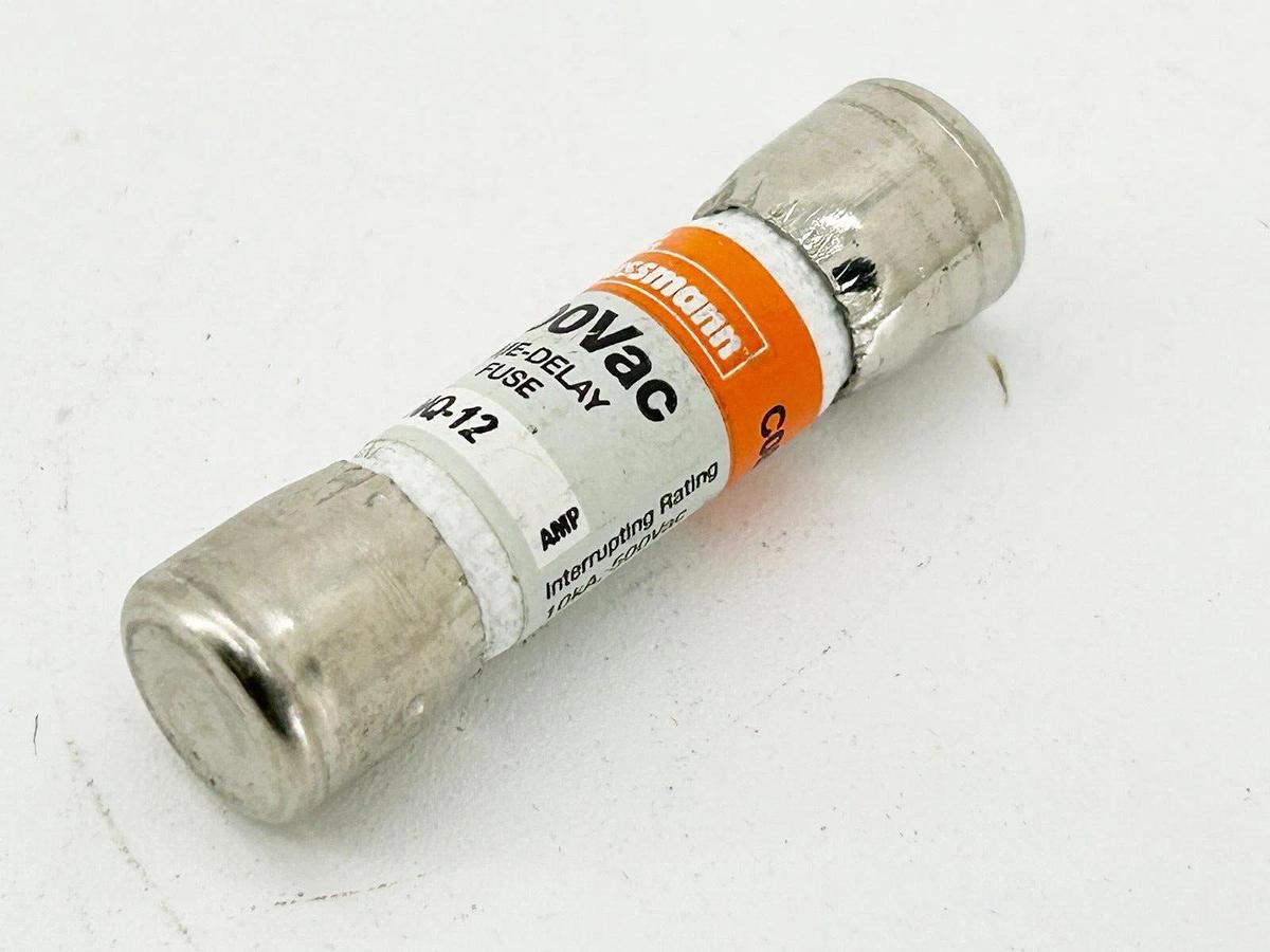 New Lot of 5 Bussmann FNQ-12 Time Delay Fuse 12A 500VAC