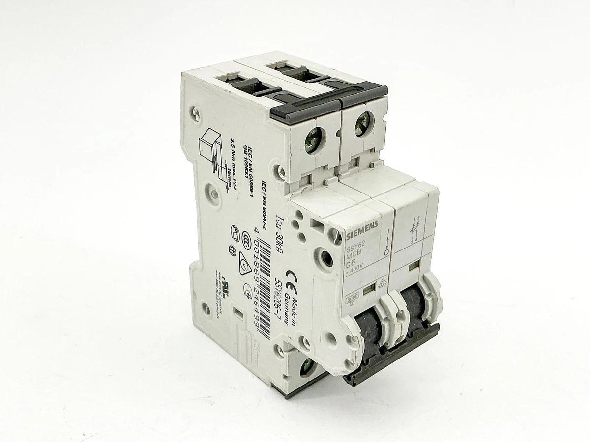 New Siemens 5SY6206-7 Mini Circuit Breaker 400V 2P - No Box