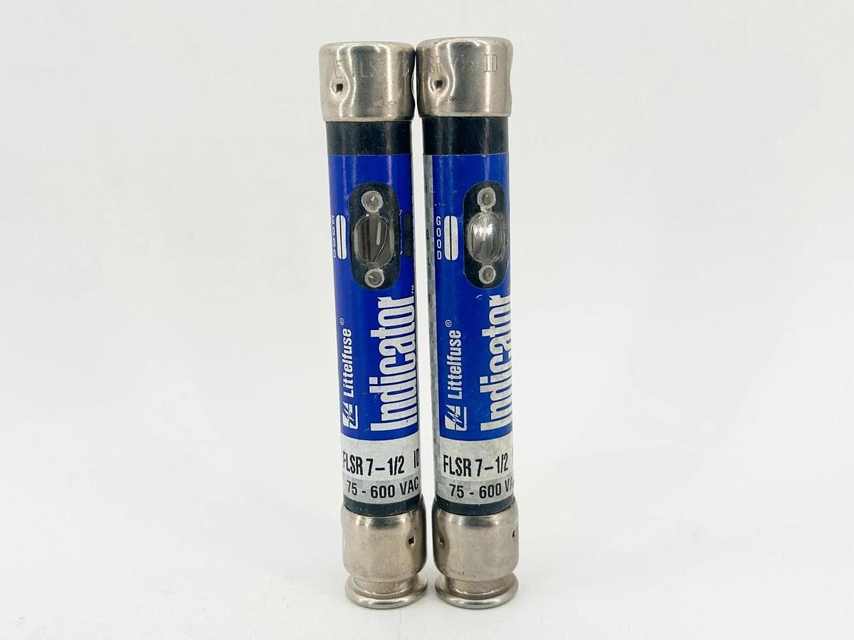New Lot of 2 Littelfuse FLSR7-1/2 Time Delay Dual Element Fuse 7.5A 600V Class R