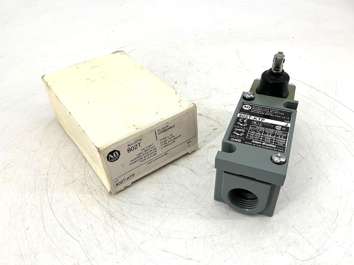 New Allen Bradley 802T-KTP Ser J Oiltight Limit Switch Roller 10A 300VAC 802TKTP