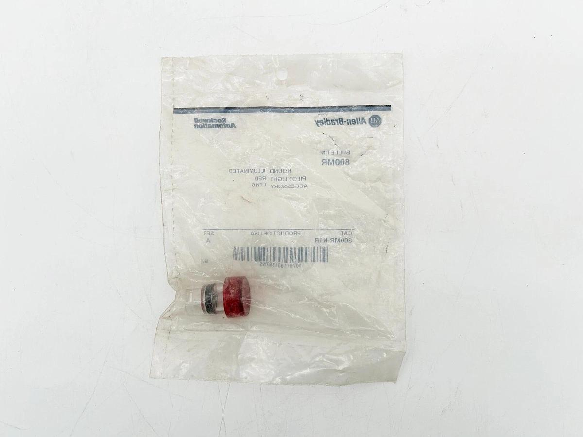New Lot of 5 Allen Bradley 800MR-N1R Pushbutton Cap For Pilot Light 22MM Red