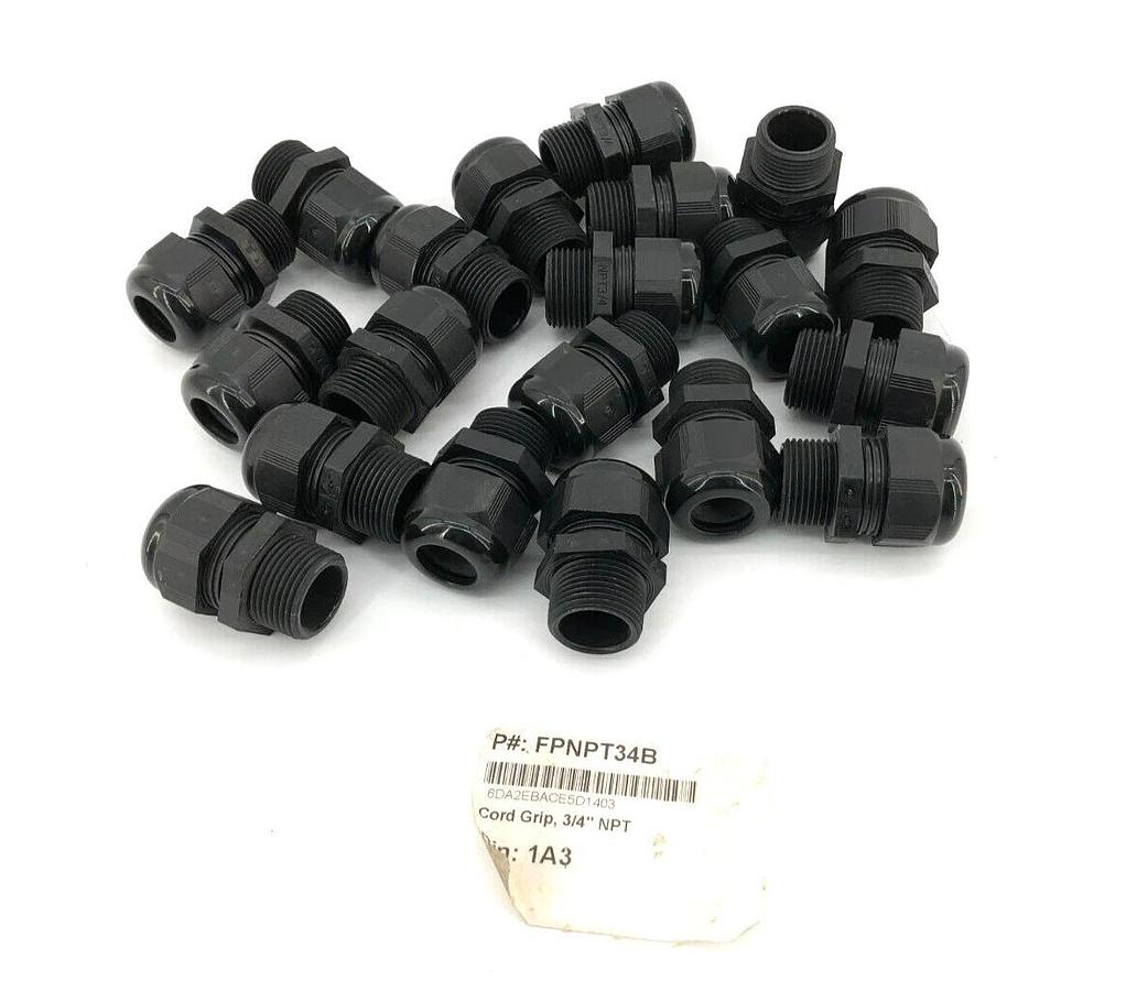 Lot of 20 New Lutze FPNPT34B Cable Gland Connectors 3/4" NPT